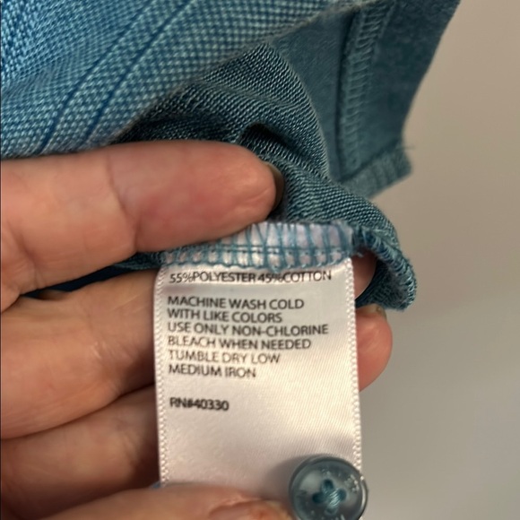 Hudson River Blue Polo Shirt with Classic Collar - Picture 3 of 4